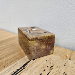 Vintage Inlaid Marble Trinket Box | Antique & Vintage | Moonee Ponds Antiques | Australia Wide Delivery