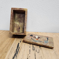 Vintage Inlaid Marble Trinket Box | Antique & Vintage | Moonee Ponds Antiques | Australia Wide Delivery