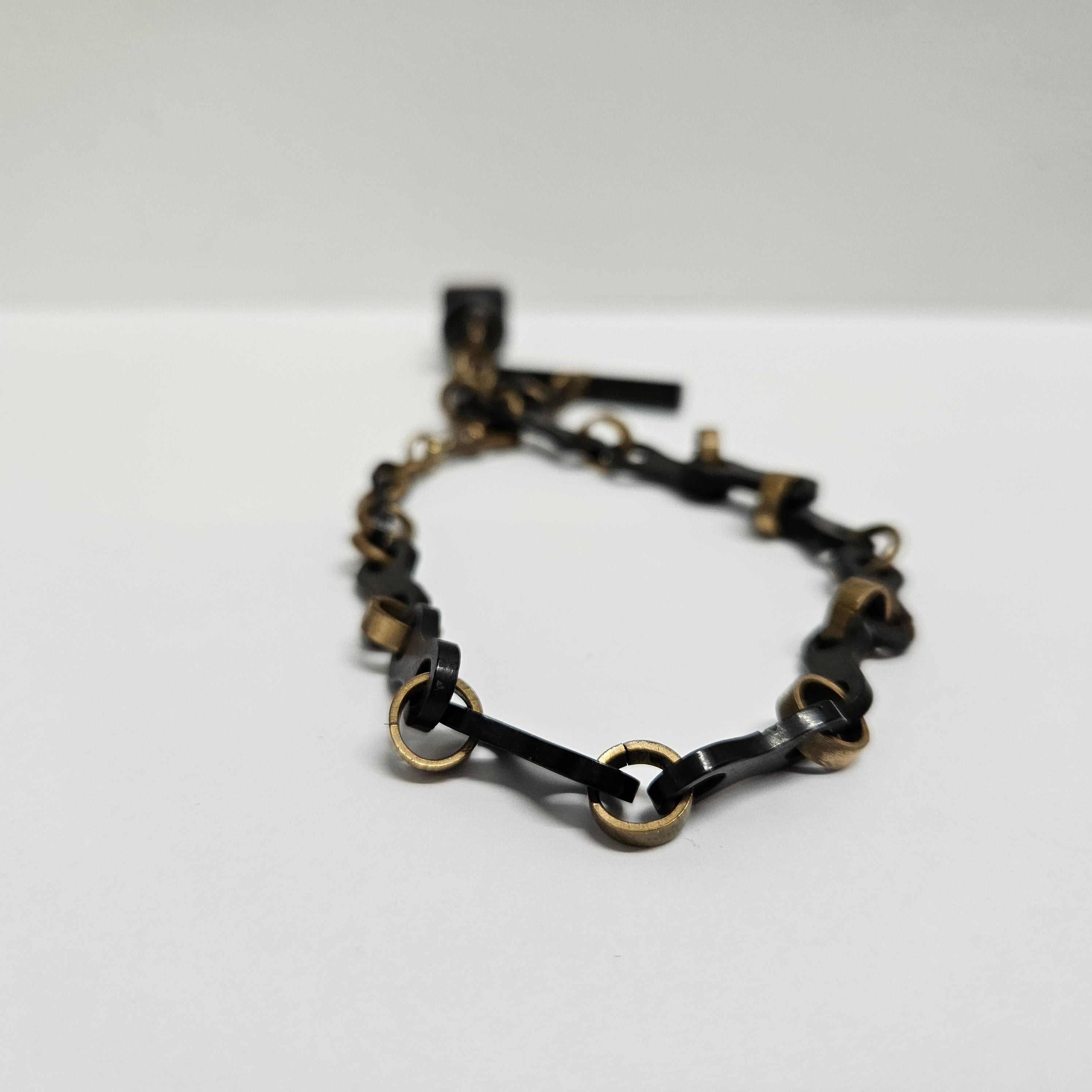 Antique Whitby Jet & Brass mourning Fob Watch Chain | Antique & Vintage | Moonee Ponds Antiques | Australia Wide Delivery