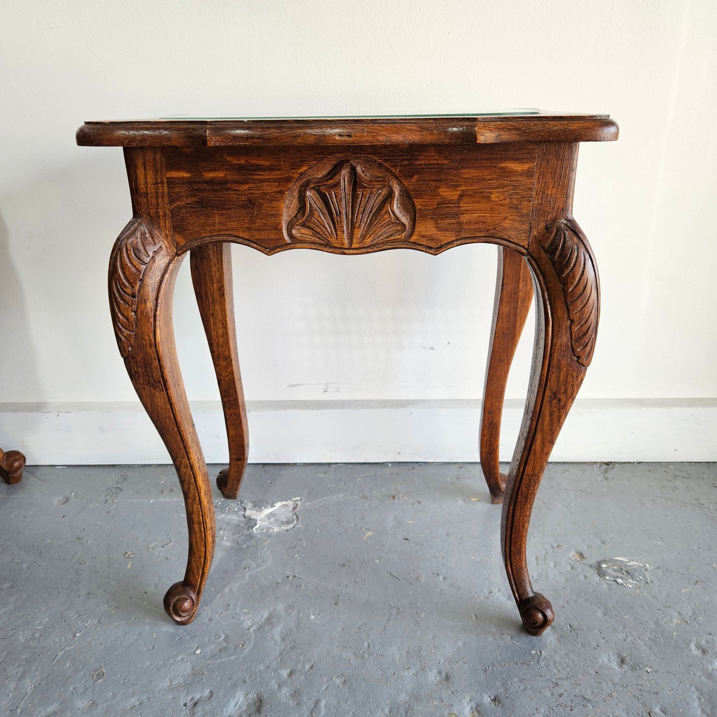 Stunning set of 3 nested table with cane inset and glass top, in great original detailed condition. Please see photos as they form part of the description   