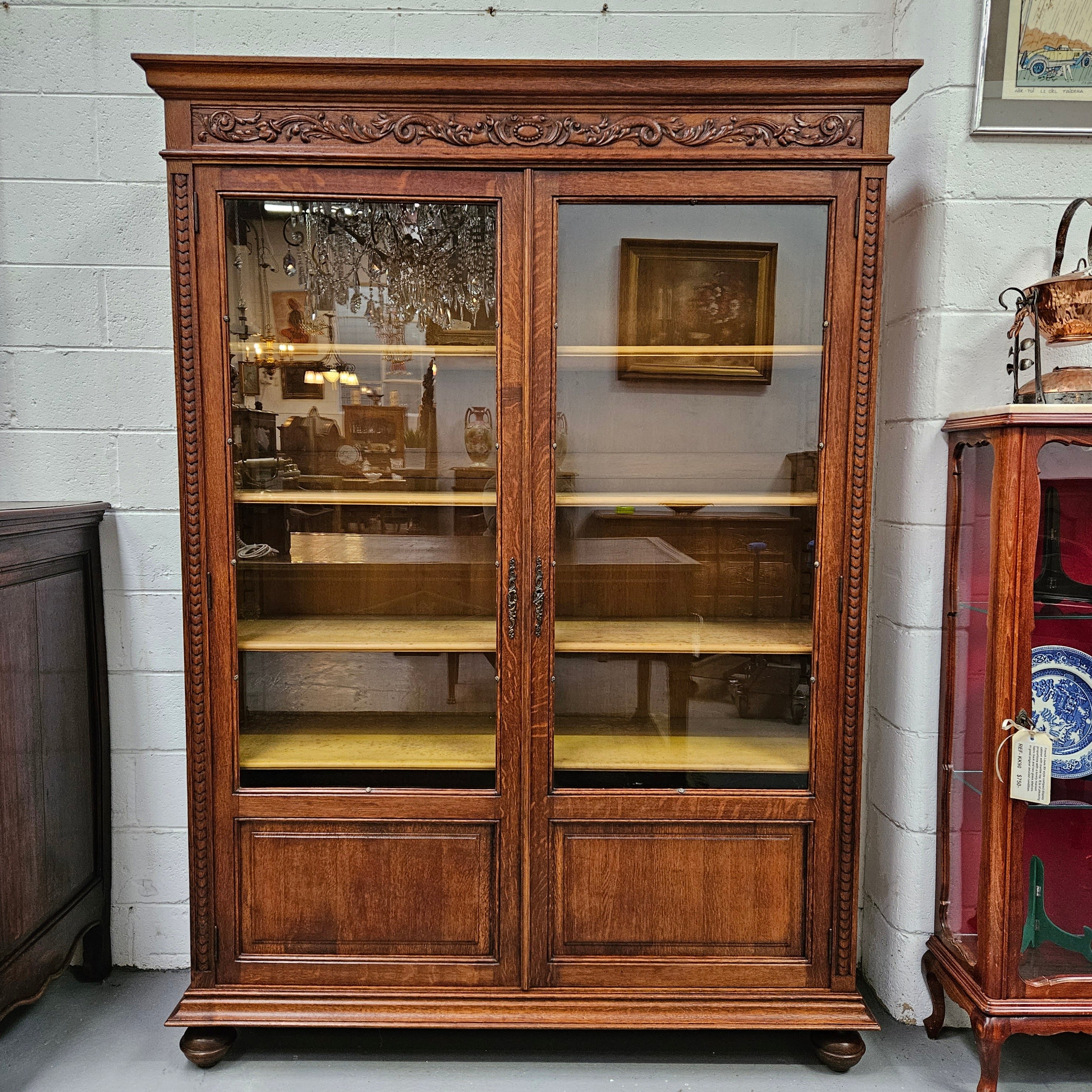 Louis XVI Style Two Door Bookcase | Antique & Vintage | Moonee Ponds Antiques | Australia Wide Delivery