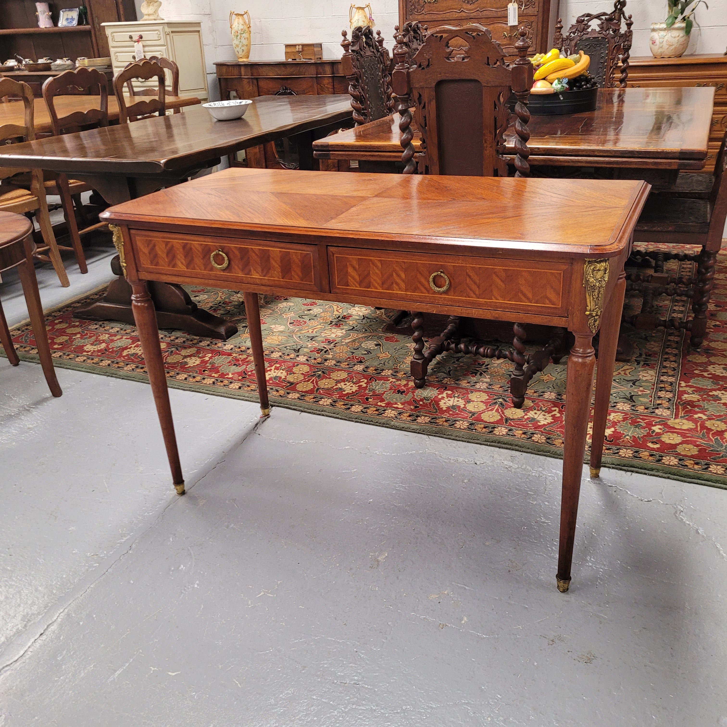 Beautiful French Late 19th Century Inlaid desk | Antique & Vintage | Moonee Ponds Antiques | Australia Wide Delivery