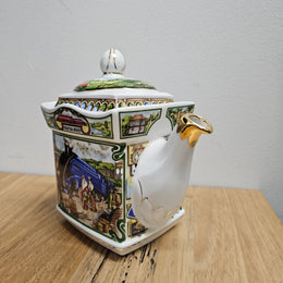 Vintage James Sadler Teapot "Golden Age of Travel" Steam Train Journeys, in good original condition. Please view photos as they form part of the description.