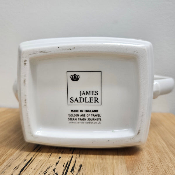 Vintage James Sadler Teapot "Golden Age of Travel" Steam Train Journeys, in good original condition. Please view photos as they form part of the description.