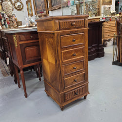 French Walnut Single Bedside With Marble Top | Antique & Vintage | Moonee Ponds Antiques | Australia Wide Delivery