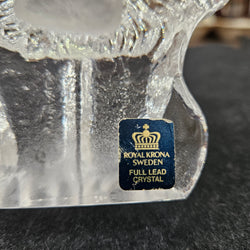 Stunning Royal Krona Sweden Crystal Lion Paperweight. | Antique & Vintage | Moonee Ponds Antiques | Australia Wide Delivery