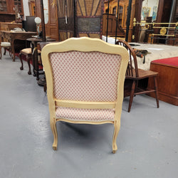 Contemporary French Style Lacquered Armchair Nicely Upholstered | Antique & Vintage | Moonee Ponds Antiques | Australia Wide Delivery