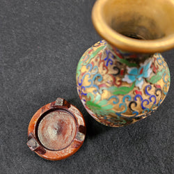Cloisonné Softly Coloured Enamel and Gilt Vase | Antique & Vintage | Moonee Ponds Antiques | Australia Wide Delivery