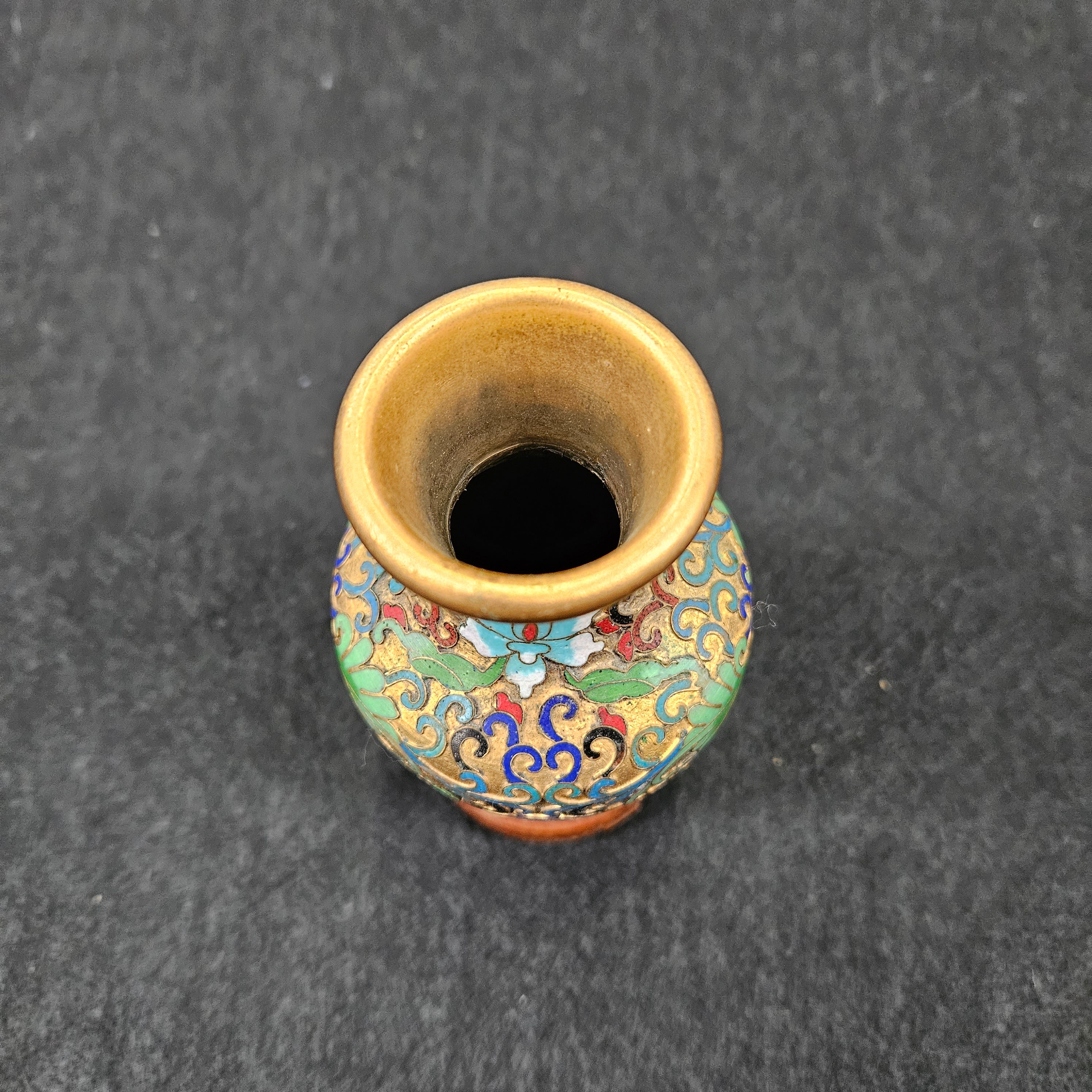 Cloisonné Softly Coloured Enamel and Gilt Vase | Antique & Vintage | Moonee Ponds Antiques | Australia Wide Delivery