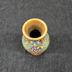Cloisonné Softly Coloured Enamel and Gilt Vase | Antique & Vintage | Moonee Ponds Antiques | Australia Wide Delivery