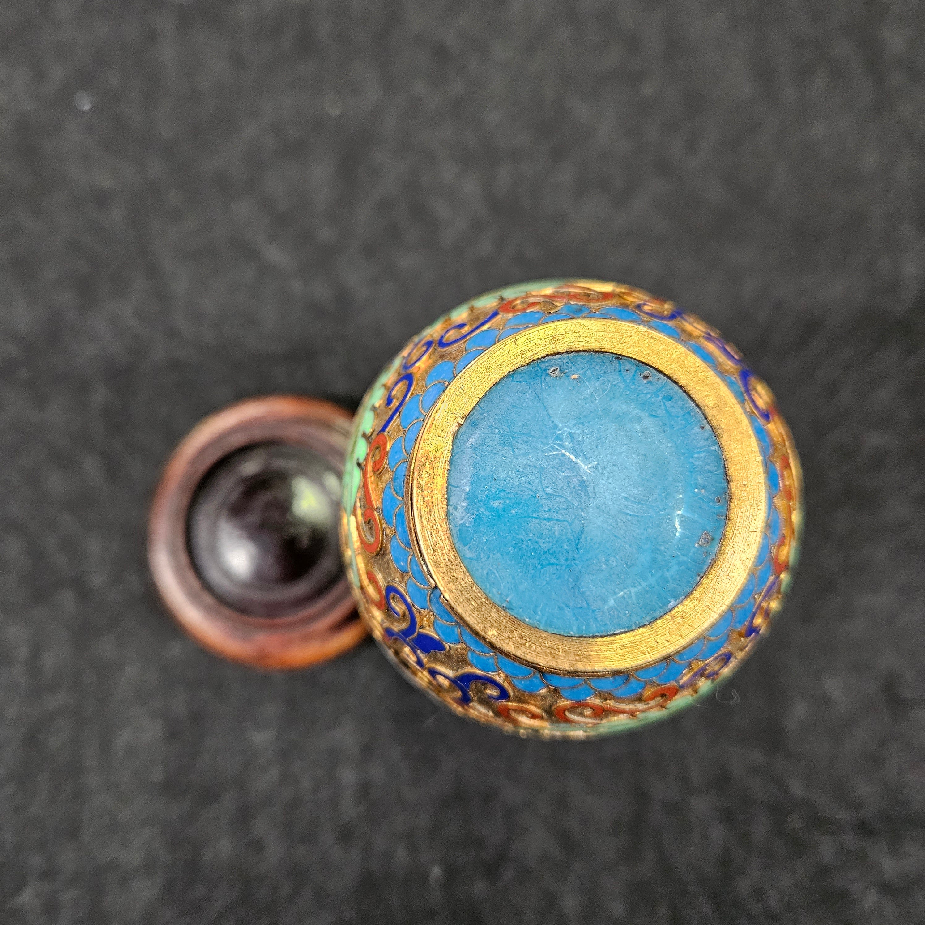 Cloisonné Softly Coloured Enamel & Gilt Vase on Stand | Antique & Vintage | Moonee Ponds Antiques | Australia Wide Delivery