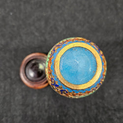 Cloisonné Softly Coloured Enamel & Gilt Vase on Stand | Antique & Vintage | Moonee Ponds Antiques | Australia Wide Delivery