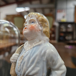 Pair Late Victorian Austrian figures displayed in glass domes | Antique & Vintage | Moonee Ponds Antiques | Australia Wide Delivery