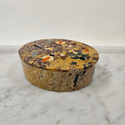 Vintage Inlaid Soapstone Trinket Box | Antique & Vintage | Moonee Ponds Antiques | Australia Wide Delivery