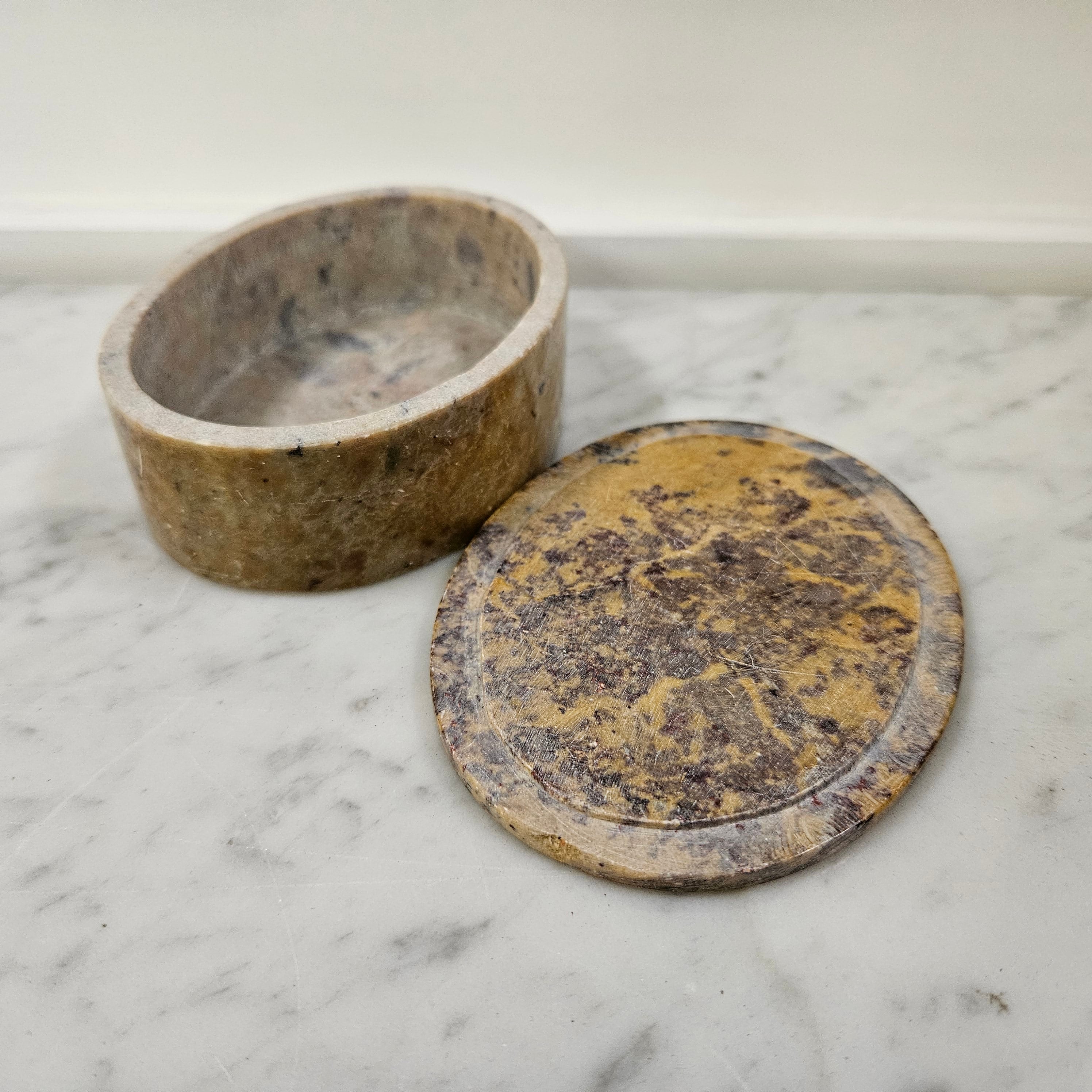 Vintage Inlaid Soapstone Trinket Box | Antique & Vintage | Moonee Ponds Antiques | Australia Wide Delivery
