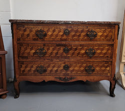 French 18th Century Louis XVI Three Drawer Marble Top Commode | Antique & Vintage | Moonee Ponds Antiques | Australia Wide Delivery