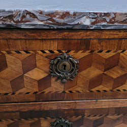 French 18th Century Louis XVI Three Drawer Marble Top Commode | Antique & Vintage | Moonee Ponds Antiques | Australia Wide Delivery