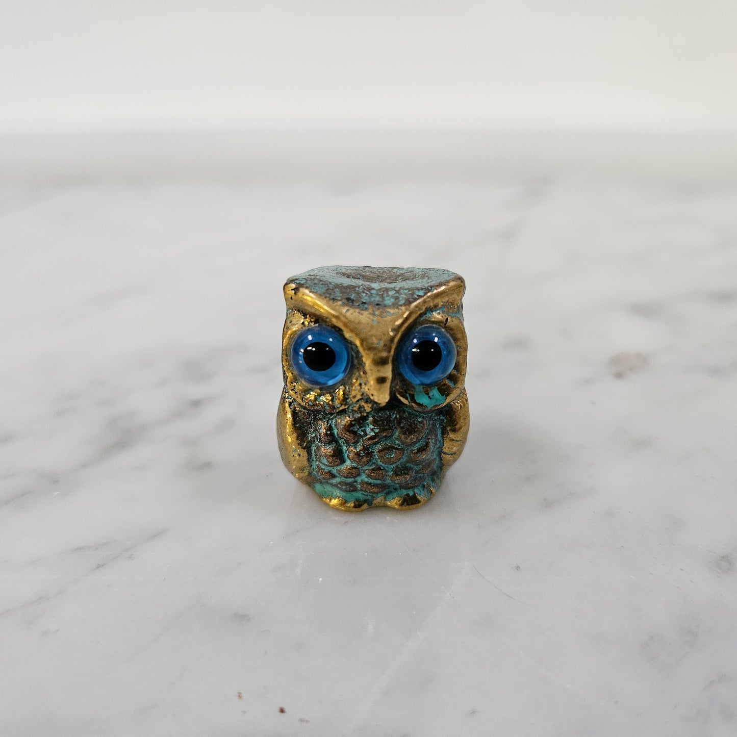 Small Vintage Brass Owl