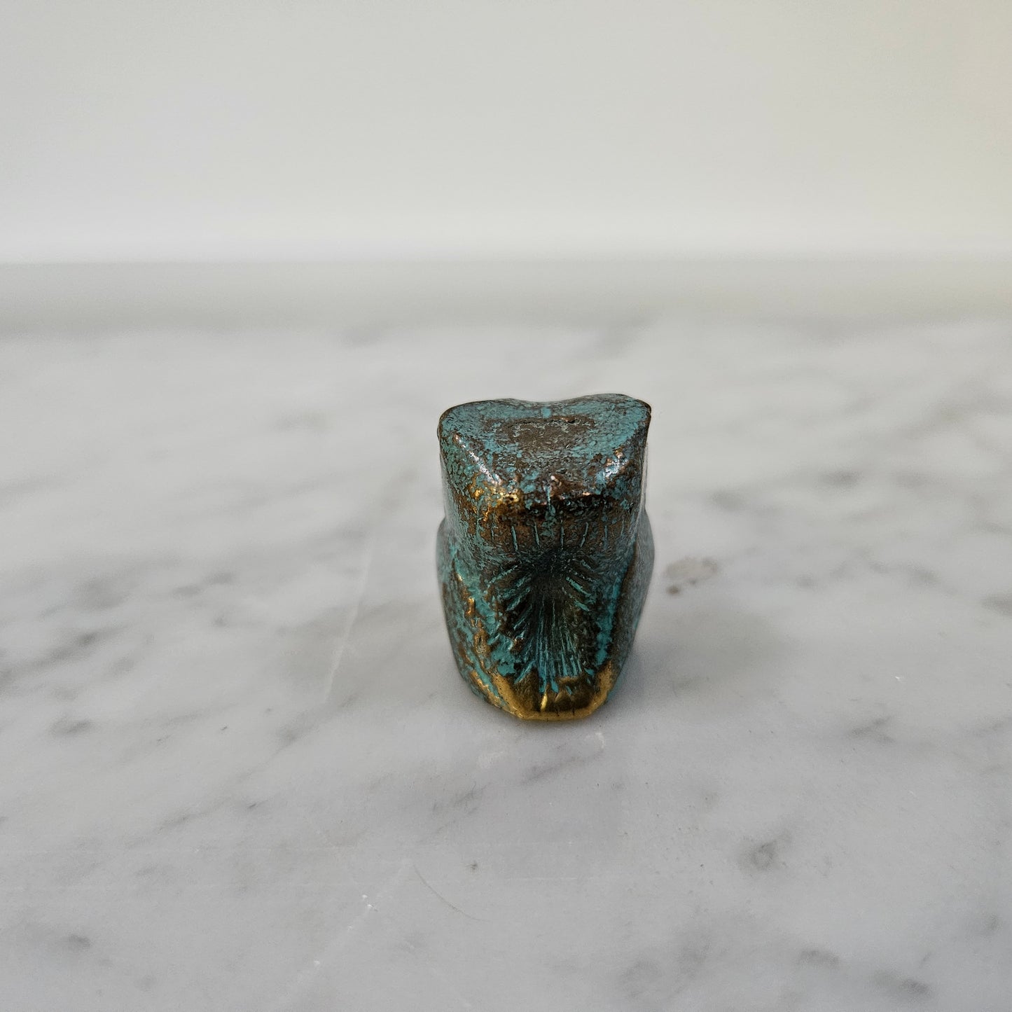 Small Vintage Brass Owl