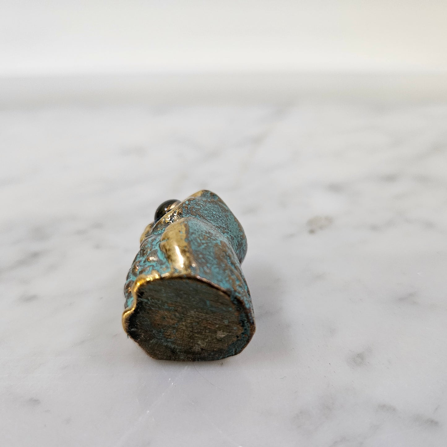 Small Vintage Brass Owl
