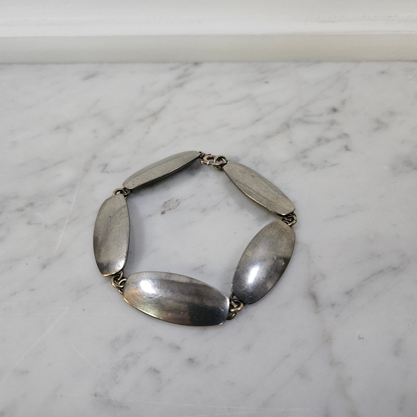 George Jensen Minimalist Design Pewter Bracelet