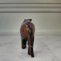 Primitive African Lion Carving with Bone Inlay | Antique & Vintage | Moonee Ponds Antiques | Australia Wide Delivery