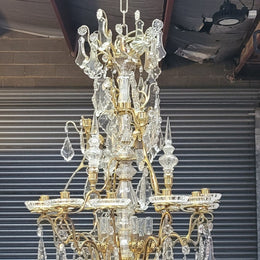 Very Impressive French "Baccarat" 12 Arm Chandelier