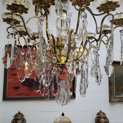 Very Impressive French "Baccarat" 12 Arm Chandelier | Antique & Vintage | Moonee Ponds Antiques | Australia Wide Delivery