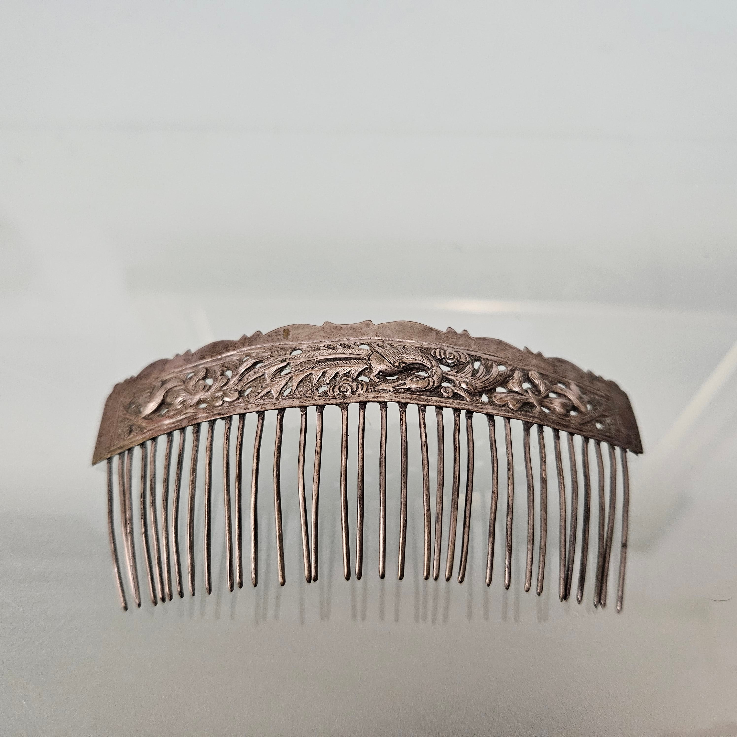 Antique Chinese Silver Hair Comb