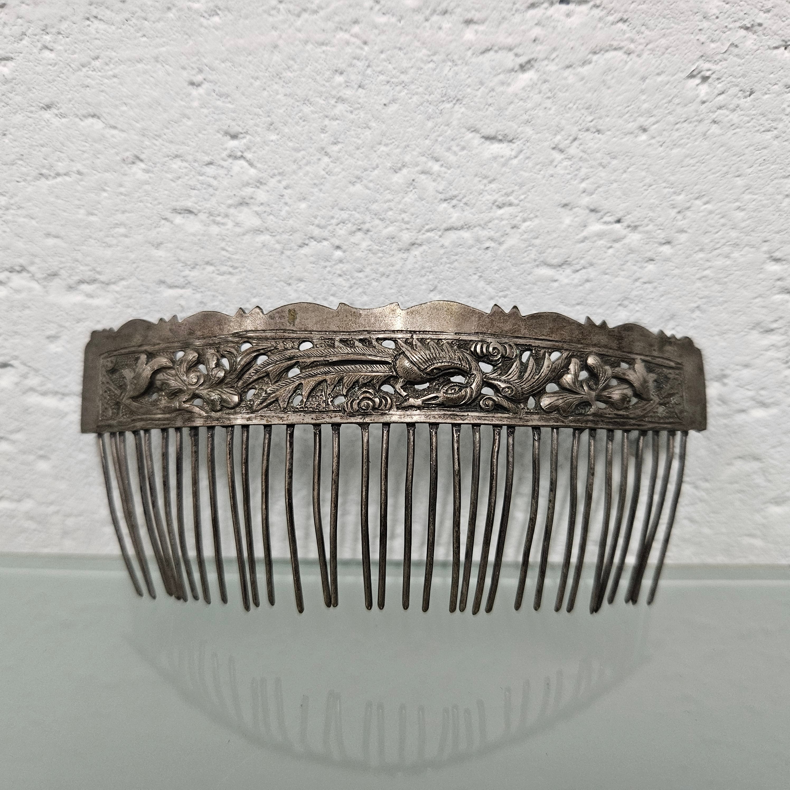 Antique Chinese Silver Hair Comb