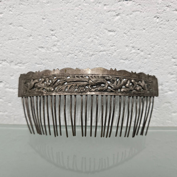 Antique Chinese Silver Hair Comb.  Please see photos as they form part of the description.