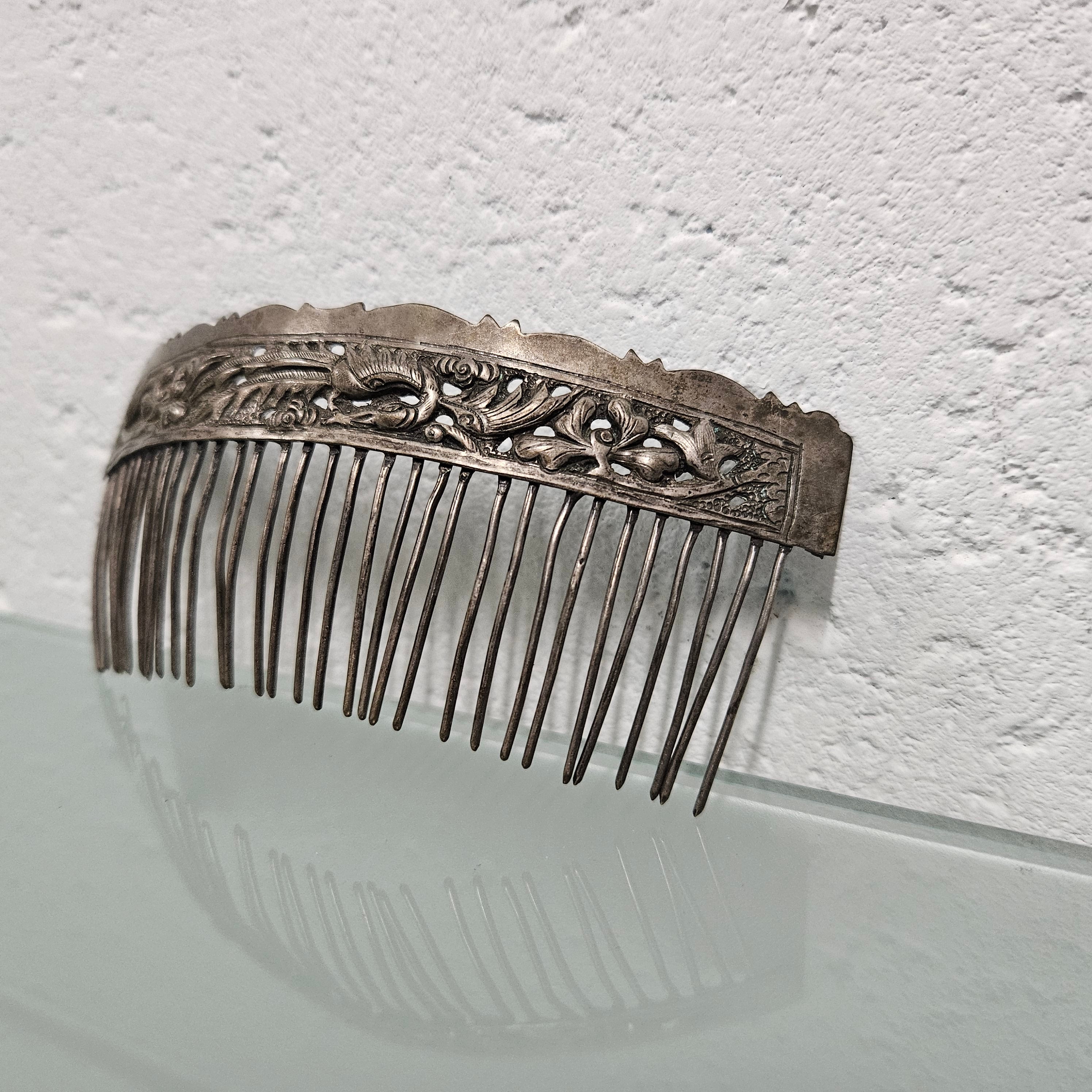 Antique Chinese Silver Hair Comb | Antique & Vintage | Moonee Ponds Antiques | Australia Wide Delivery