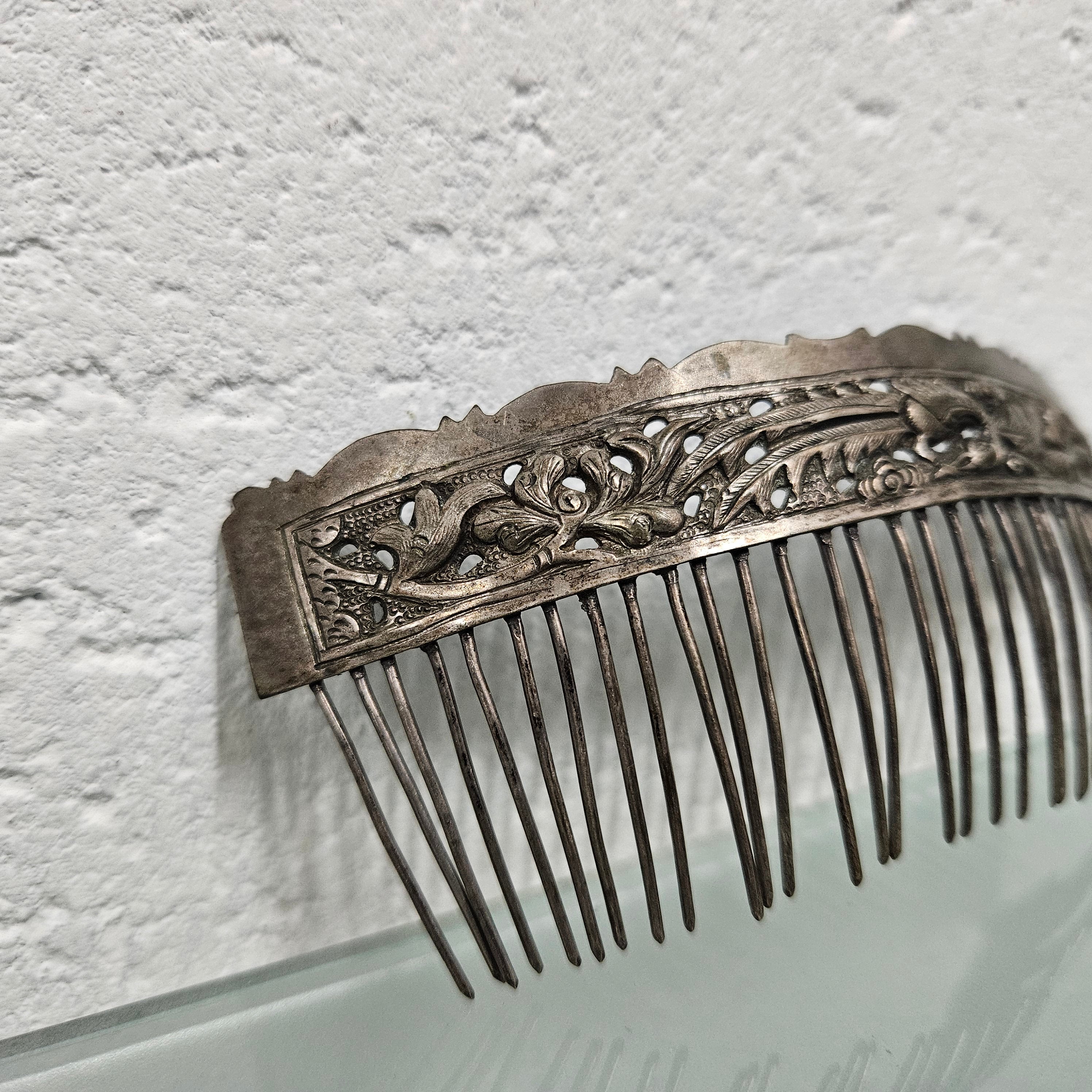 Antique Chinese Silver Hair Comb | Antique & Vintage | Moonee Ponds Antiques | Australia Wide Delivery