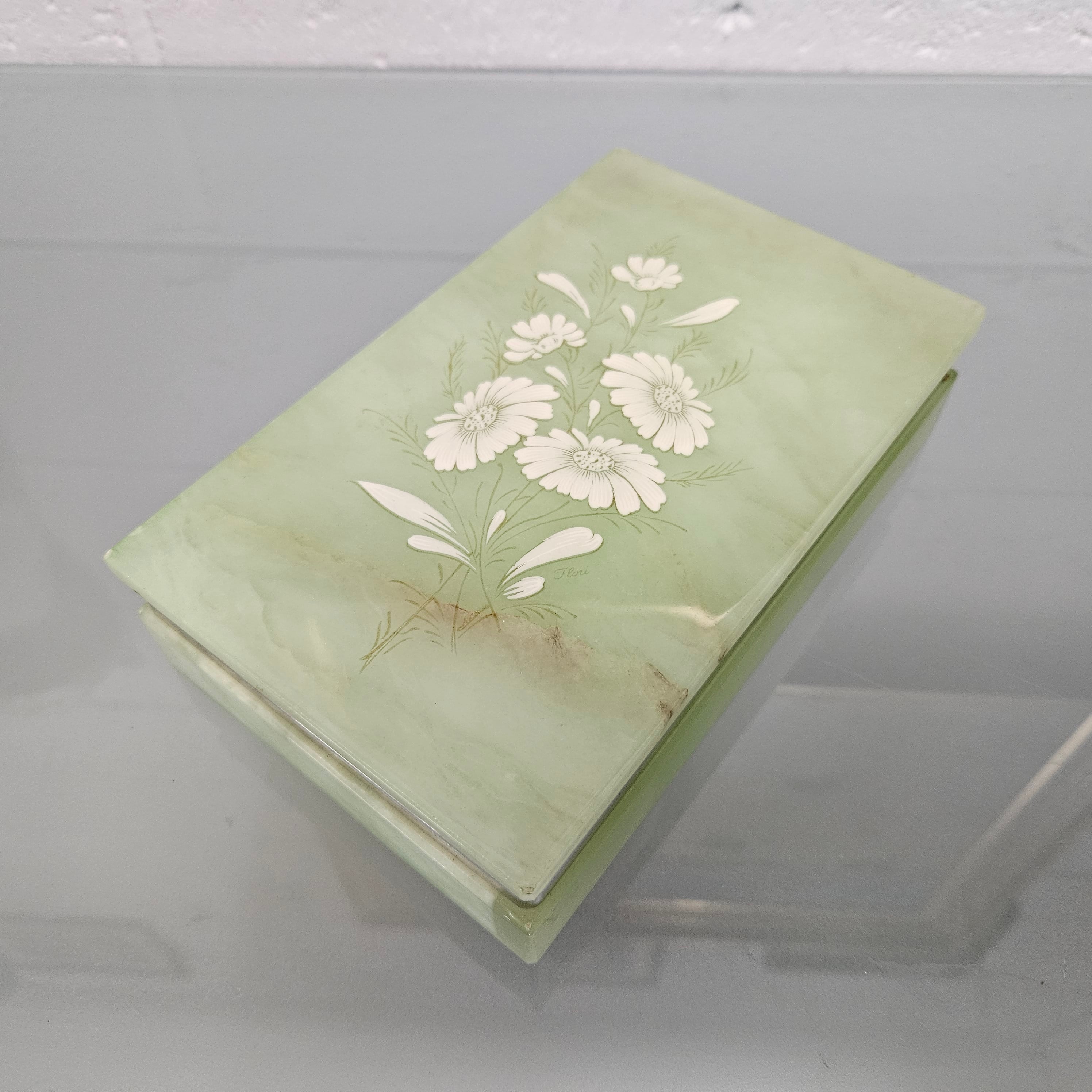 Superb Alabaster Hinged Lid Jewellery Box | Antique & Vintage | Moonee Ponds Antiques | Australia Wide Delivery