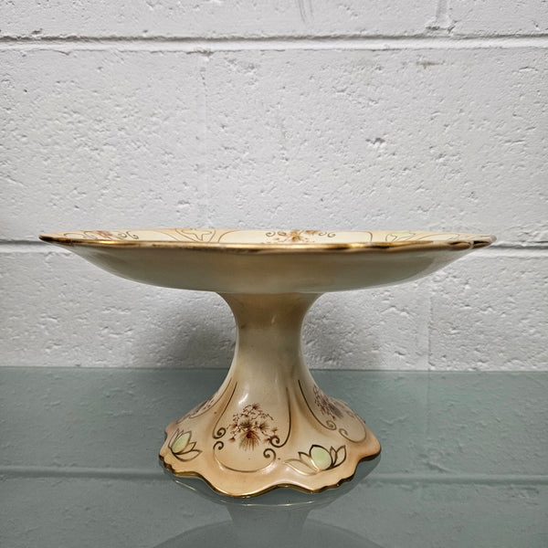 Delightful Crown Ducal Cake Stand decorated with Birds and Flora.  Please see photos as they form part of the description.