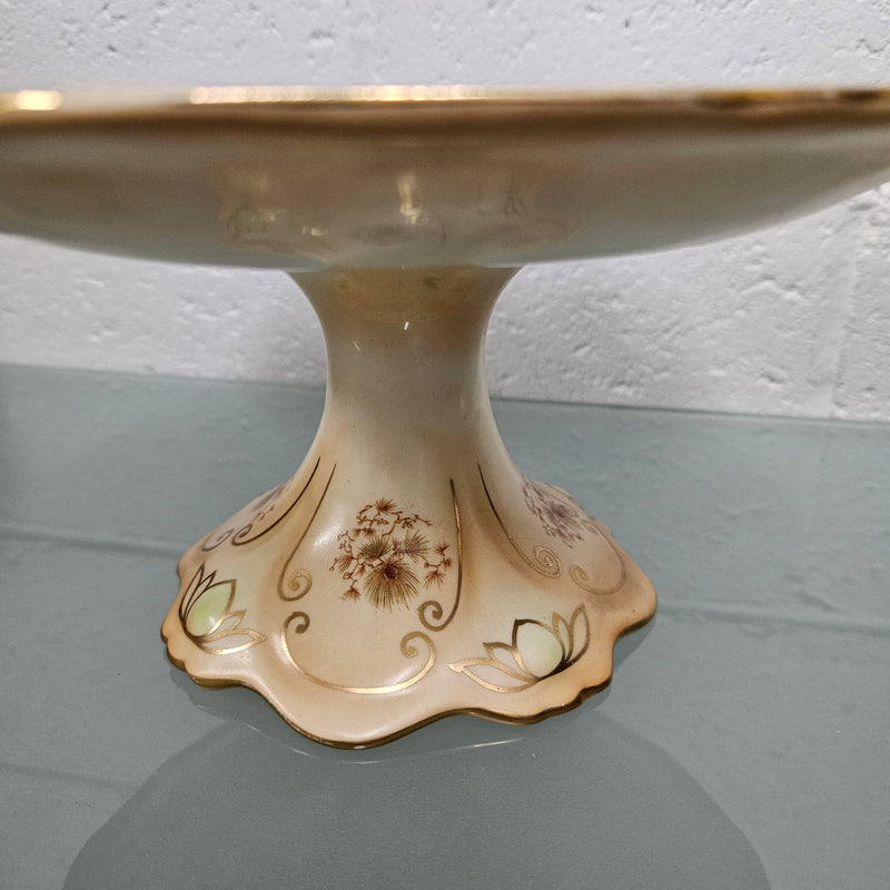 Delightful Crown Ducal Cake Stand decorated with Birds and Flora.  Please see photos as they form part of the description.