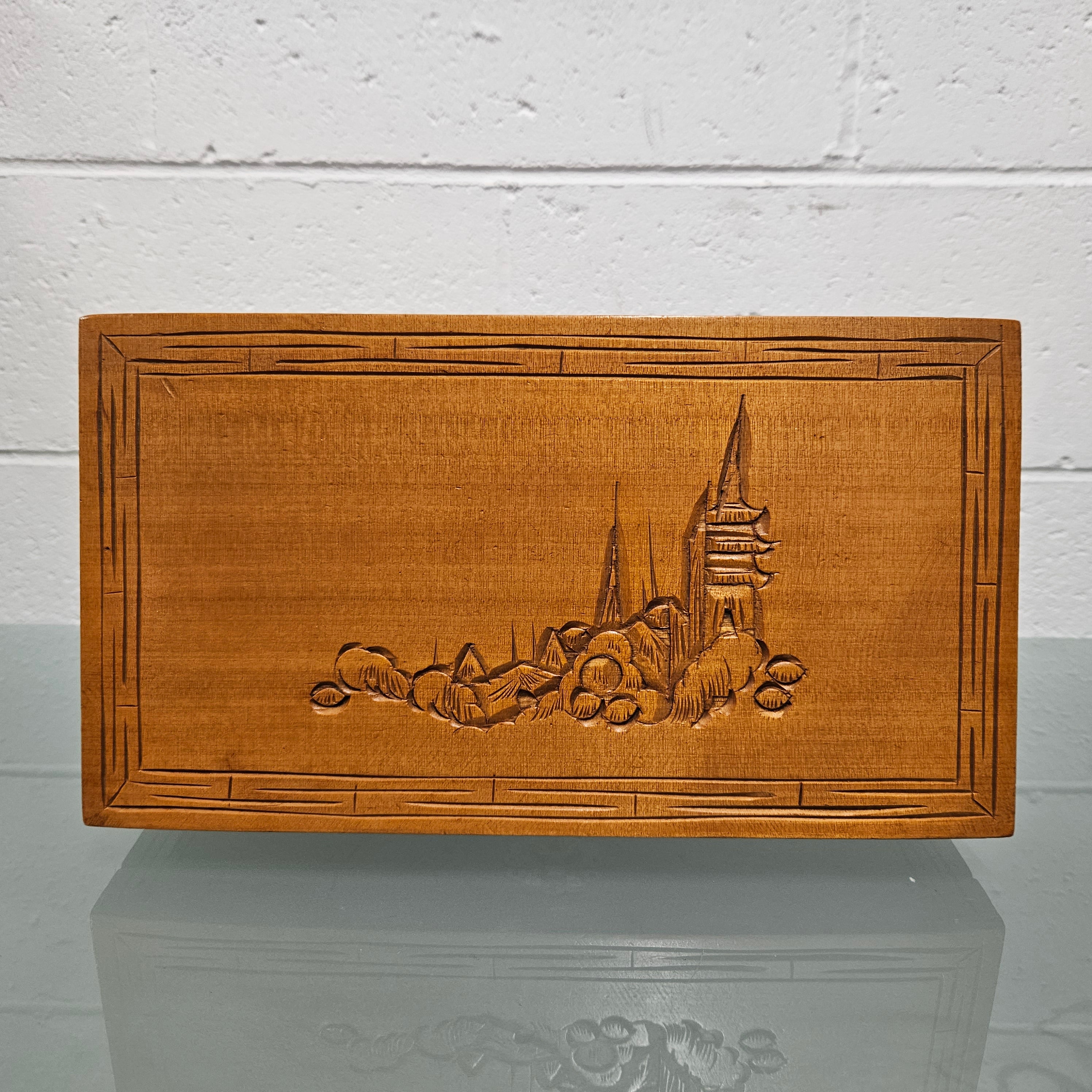 Vintage Carved Wooden Jewellery Box | Antique & Vintage | Moonee Ponds Antiques | Australia Wide Delivery
