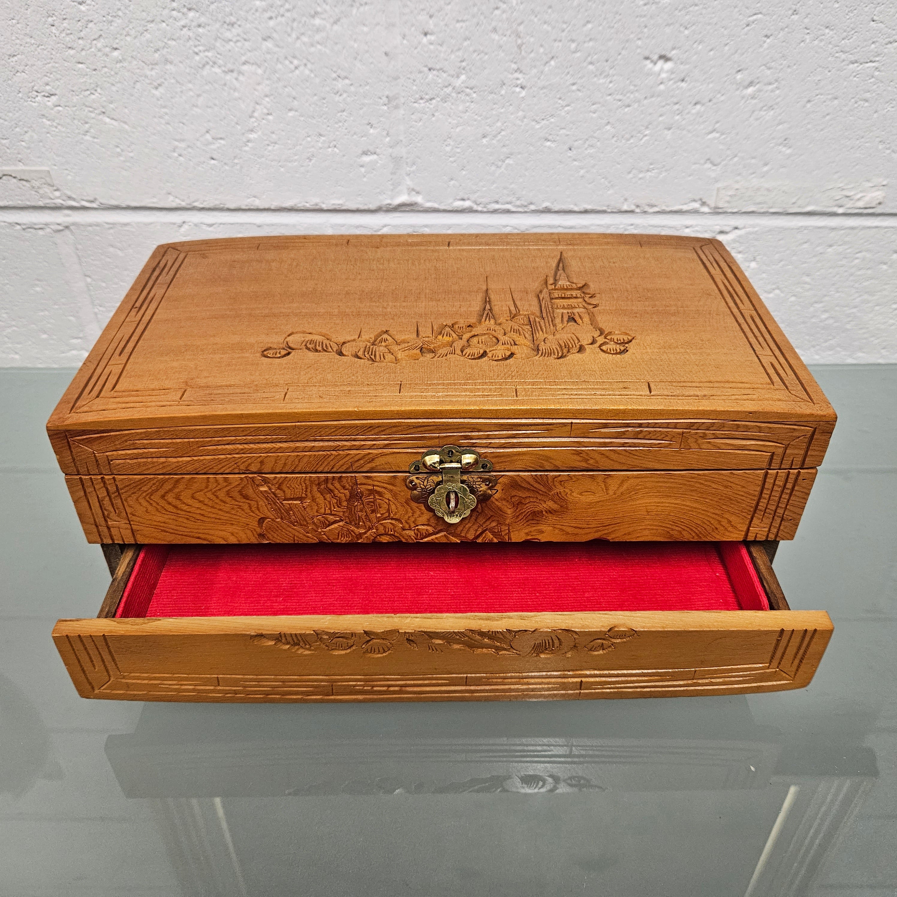 Vintage Carved Wooden Jewellery Box | Antique & Vintage | Moonee Ponds Antiques | Australia Wide Delivery