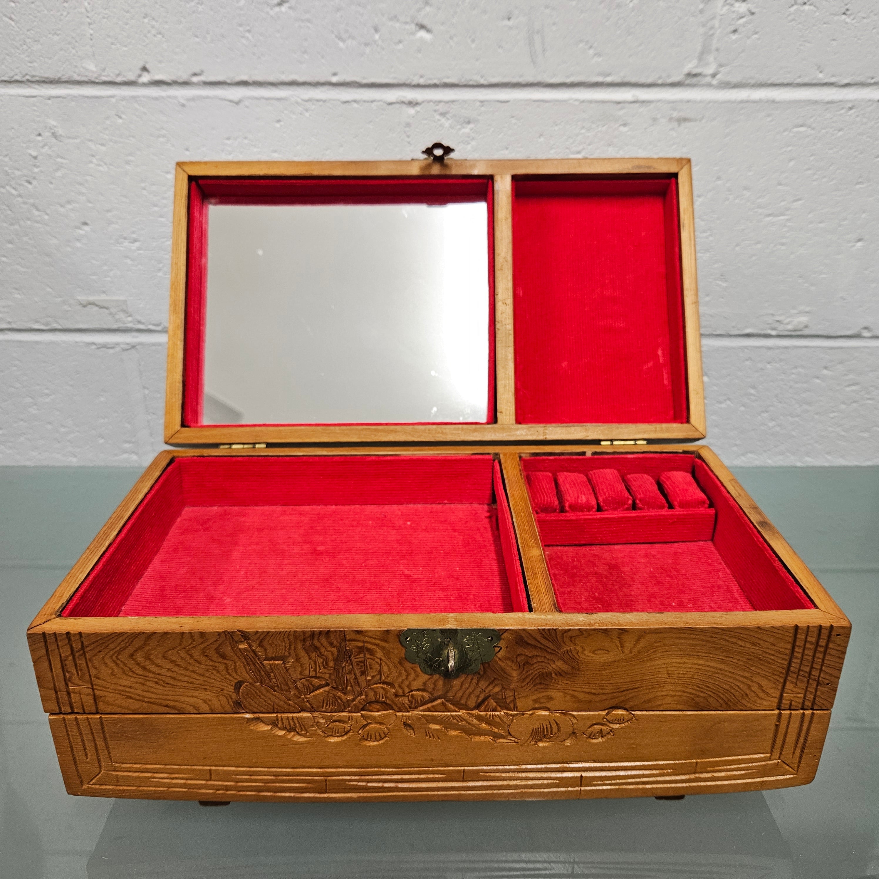 Vintage Carved Wooden Jewellery Box | Antique & Vintage | Moonee Ponds Antiques | Australia Wide Delivery