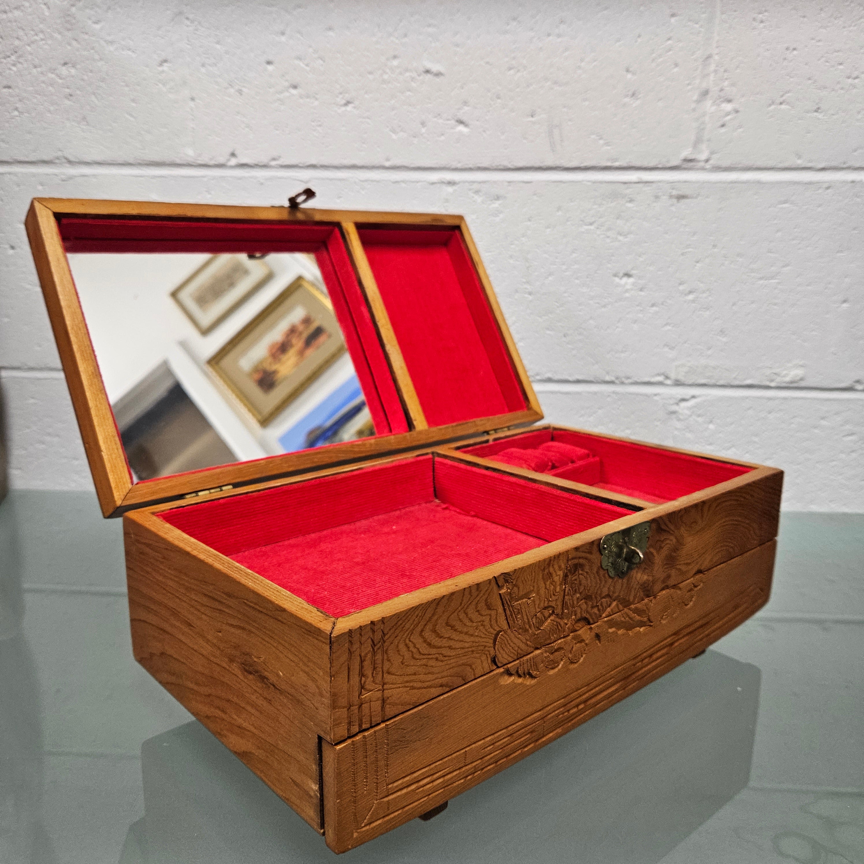 Vintage Carved Wooden Jewellery Box | Antique & Vintage | Moonee Ponds Antiques | Australia Wide Delivery