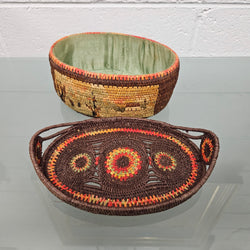 Vintage Hand Made Woven Lidded Basket Circ 1935 | Antique & Vintage | Moonee Ponds Antiques | Australia Wide Delivery