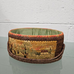 Vintage Hand Made Woven Lidded Basket Circ 1935 | Antique & Vintage | Moonee Ponds Antiques | Australia Wide Delivery