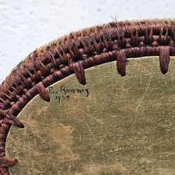 Vintage Hand Made Woven Lidded Basket Circ 1935 | Antique & Vintage | Moonee Ponds Antiques | Australia Wide Delivery