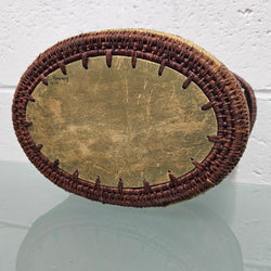 Vintage Hand Made Woven Lidded Basket Circ 1935 | Antique & Vintage | Moonee Ponds Antiques | Australia Wide Delivery