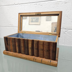 Antique Walnut Inlaid & Hand Painted Jewellery Box with Secret Access. | Antique & Vintage | Moonee Ponds Antiques | Australia Wide Delivery