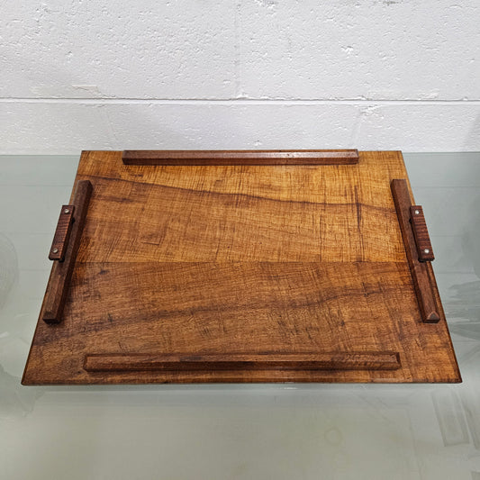 Art Deco Period Australian Fiddleback Blackwood Tray.  In good original condition. Please see photos as they form part of the description. 