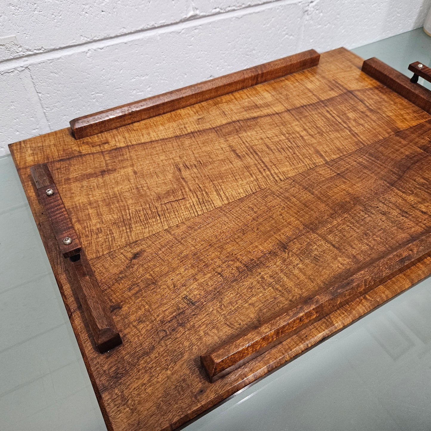 Art Deco Period Australian Fiddleback Blackwood Tray.  In good original condition. Please see photos as they form part of the description. 
