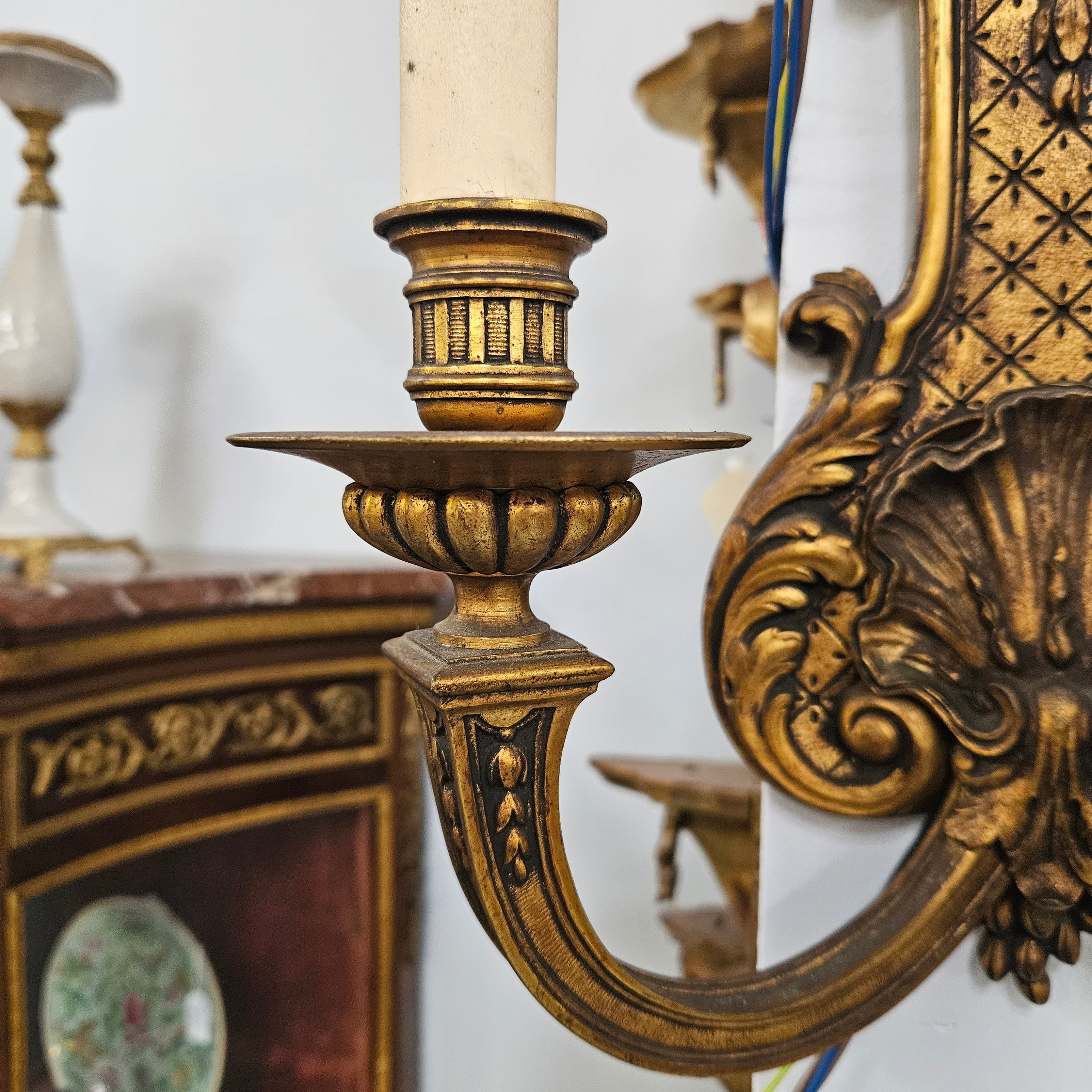 Louis XV Style Antique Bronze Wall Sconces Lights | Antique & Vintage | Moonee Ponds Antiques | Australia Wide