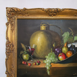 Vintage Gilt Framed Oil Still Life On Canvas | Antique & Vintage | Moonee Ponds Antiques | Australia Wide Delivery