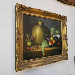 Vintage Gilt Framed Oil Still Life On Canvas | Antique & Vintage | Moonee Ponds Antiques | Australia Wide Delivery